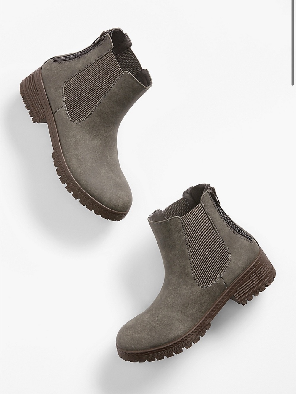 Maurices Anna Double Zipper Boot - Dark Gray 7 1/2 NWT